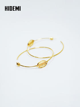 HIDEMI 大秀款限定logo系列镀金空hoop圈圈大耳环