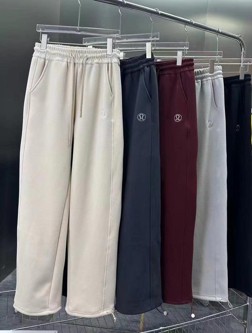 D121461加绒休闲卫裤松紧腰脚口设计收口显瘦大长腿女款长裤 商品图2