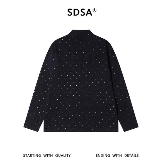 T5071SDSA男士秋冬新款痞帅男装时尚潮牌撞色满印波点印花立领长袖T恤 商品图5