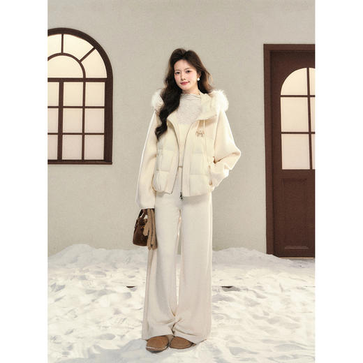 鹿向南【1217/20:00新品前1小时7折限量100件】90鸭绒杏色羽绒服 商品图2