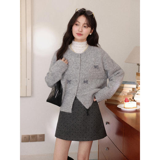 鹿向南【1217/20:00新品前1小时7折限量100件】深灰色裤裙 商品图2