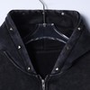SDSA秋冬新款痞帅男装做旧解构铆钉拉链开衫美式复古嘻哈连帽卫衣 商品缩略图1