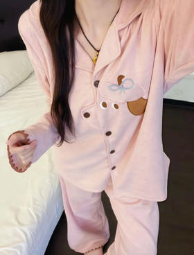 舒适温暖治愈软糯小狗睡衣套装居家服