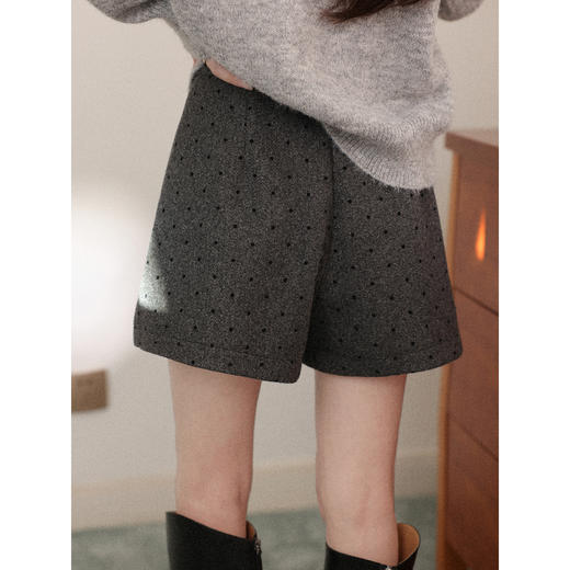 鹿向南【1217/20:00新品前1小时7折限量100件】深灰色裤裙 商品图3