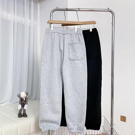 D121455基础加绒加厚款休闲运动螺纹束脚卫裤男裤 商品图1