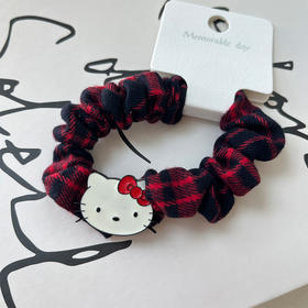 萌趣猫咪格纹学院风发圈-纪念日百货门店同款167949875