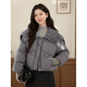 鹿向南【1217/20:00新品】灰色羽绒服