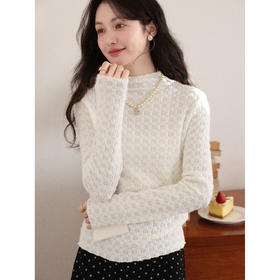 鹿向南【1217/20:00新品】米白色打底衫