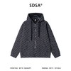 SDSA男士秋冬新款痞帅男装时尚撞色满印字母绒毛拉链连帽卫衣百搭 商品缩略图0