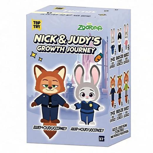 迪士尼疯狂动物城成长之旅系列毛绒盲盒 商品图0