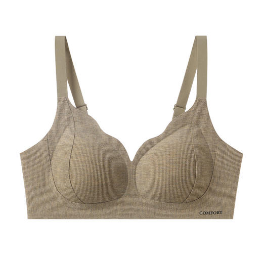 雀说 磨毛无痕内衣女聚拢收副乳提拉防下垂舒适软支撑无钢圈文胸罩5512 商品图4