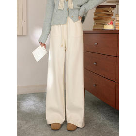 鹿向南【1212/00:00新品】杏色休闲裤