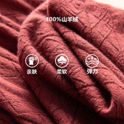 红豆慕斯~100纯山羊绒衫女圆领慵懒松弛感女针织连衣裙CYR250431 商品图1