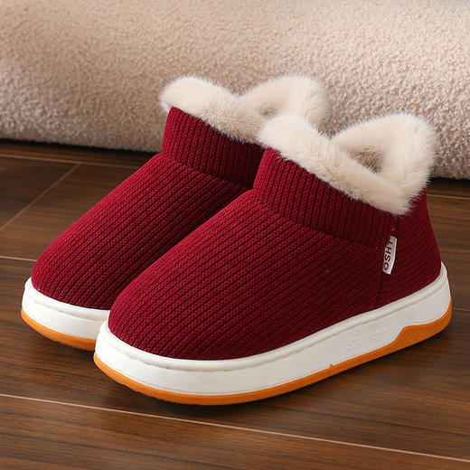 雀说 保暖包跟棉鞋女冬季加绒厚底防滑情侣棉鞋 商品图0