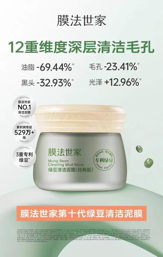 膜法世家绿豆泥浆面膜 商品图6