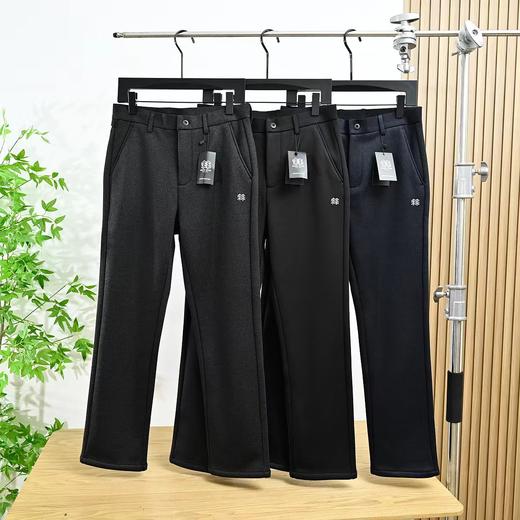 D121406秋冬男士加绒加厚含绵羊毛四面弹西裤 商品图0