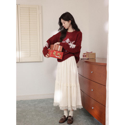 鹿向南【1217/20:00新品前1小时7折限量100件】红色毛衣 商品图3