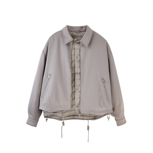 徐太浪【两件套不可拆卸】翻领羽绒服男冬季厚款夹克式双拉链外套 商品图4