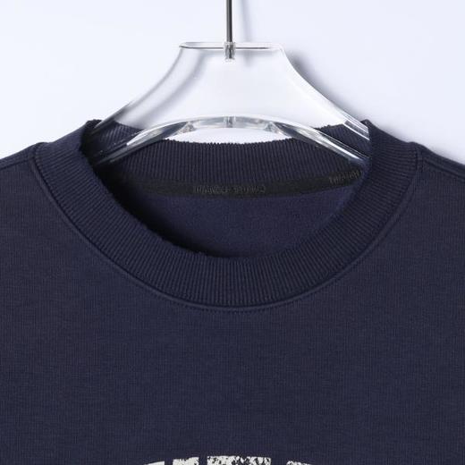 SDSA男士秋冬新款痞帅男装美式撞色字母数字印花圆领卫衣百搭宽松 商品图1