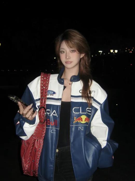 D121435美式休闲联名立领拉链皮衣外套男女同款 商品图12