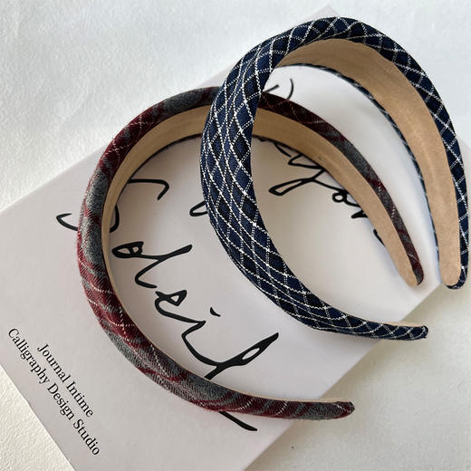 复古甜美学院风格子纹发箍-纪念日百货门店同款167446741 商品图1