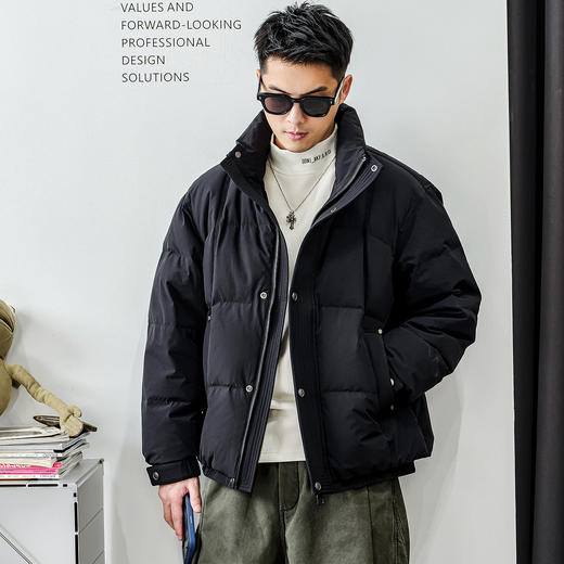 徐太浪【辑行设计 休闲风】立领羽绒服男冬季厚款大码防寒服外套 商品图2