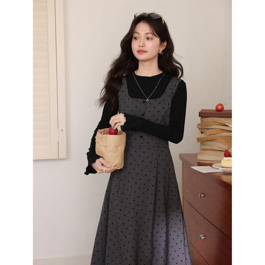 鹿向南【1217/20:00新品前1小时7折限量100件】灰色连衣裙打底衫 商品图3
