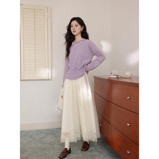 鹿向南【1217/20:00新品前1小时7折限量100件】紫色毛衣 商品图1