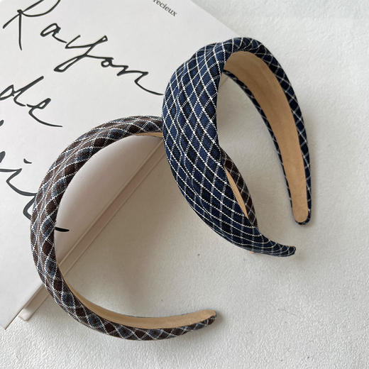 复古甜美学院风格子纹发箍-纪念日百货门店同款167446741 商品图2