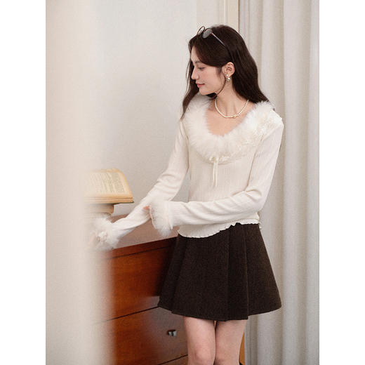 鹿向南【1217/20:00新品前1小时7折限量100件】杏色T恤 商品图3