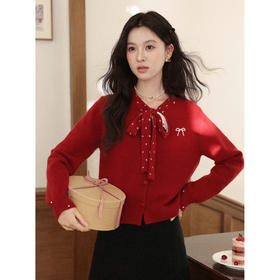 鹿向南【1217/20:00新品前1小时7折限量100件】红色毛衣