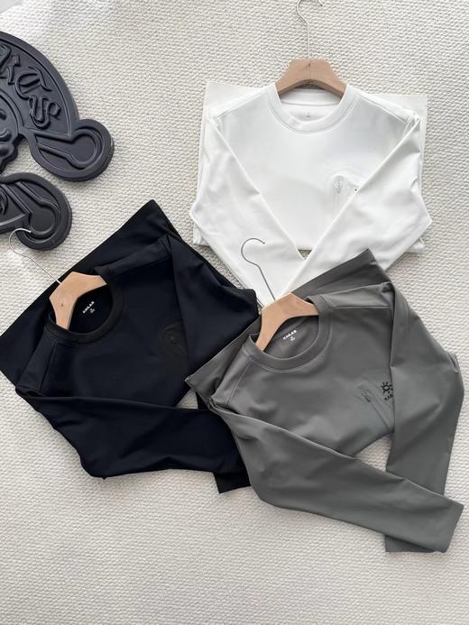 D121475长袖t恤男士户外运动跑步健身圆领休闲加绒打底卫衣 商品图1