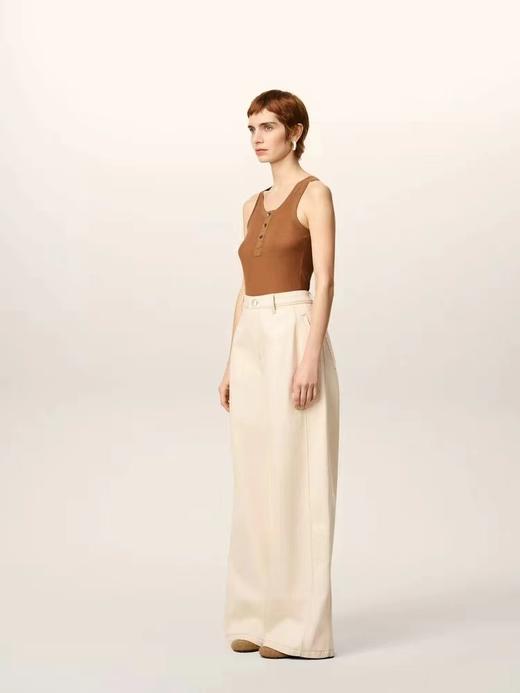 D121463女士字母贴牌棉斜纹牛仔内里织绒阔腿牛仔裤 商品图10