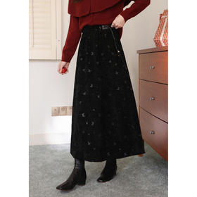 鹿向南【1217/20:00新品前1小时7折限量100件】黑色半身裙