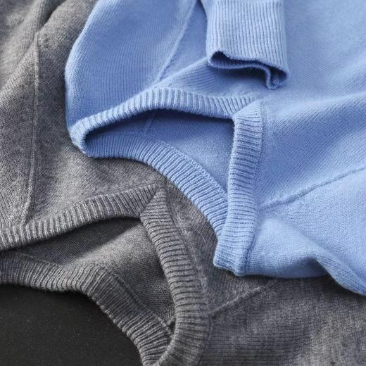 D121427卷边下摆V领插肩长袖宽松显瘦针织衫上衣女 商品图3