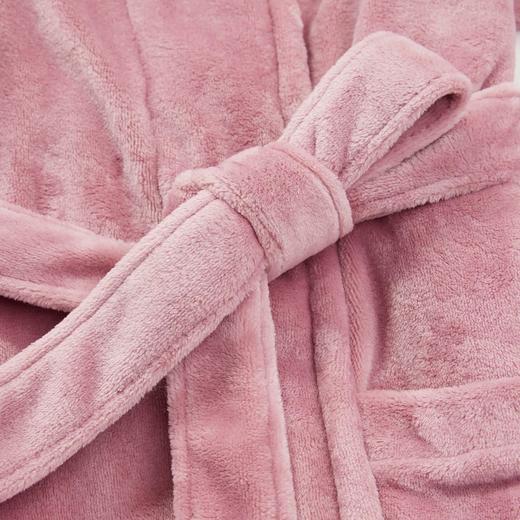 【6F】多样屋（TAYOHYA）法兰绒睡袍男加绒加厚女士浴袍秋冬款情侣睡衣珊瑚绒洗澡浴衣保暖 雪柔双面法兰绒家居袍 商品图2