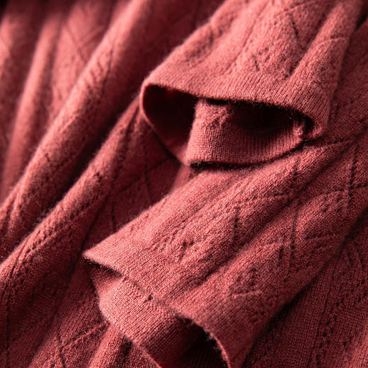 红豆慕斯~100纯山羊绒衫女圆领慵懒松弛感女针织连衣裙CYR250431 商品图3