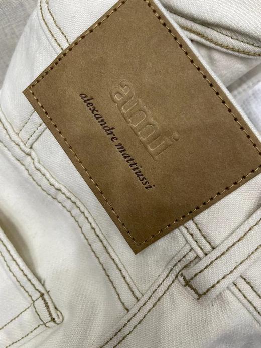 D121463女士字母贴牌棉斜纹牛仔内里织绒阔腿牛仔裤 商品图5