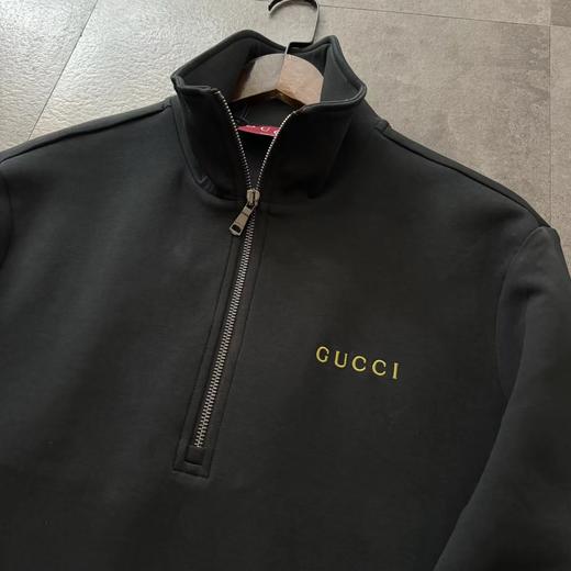 D121482新款半拉链立领款字母绣花休闲卫衣男款 商品图2