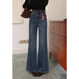 鹿向南【1217/20:00新品前1小时7折限量100件】加绒蓝色牛仔裤