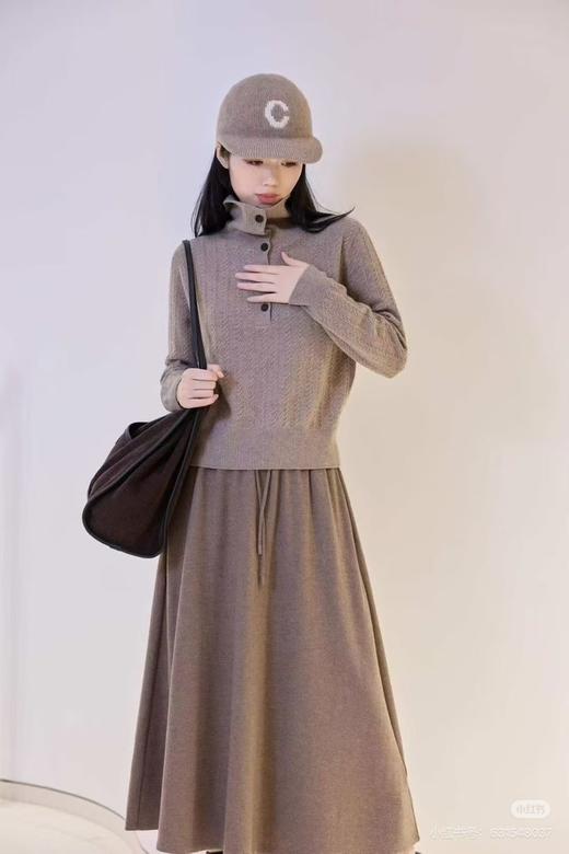 【高品质私服】【IC夹花棕抽绳半身裙】质地紧密，带有自然回弹，时尚包容，适合多种身材G1594【无标出货 介意慎拍】-CC 商品图6