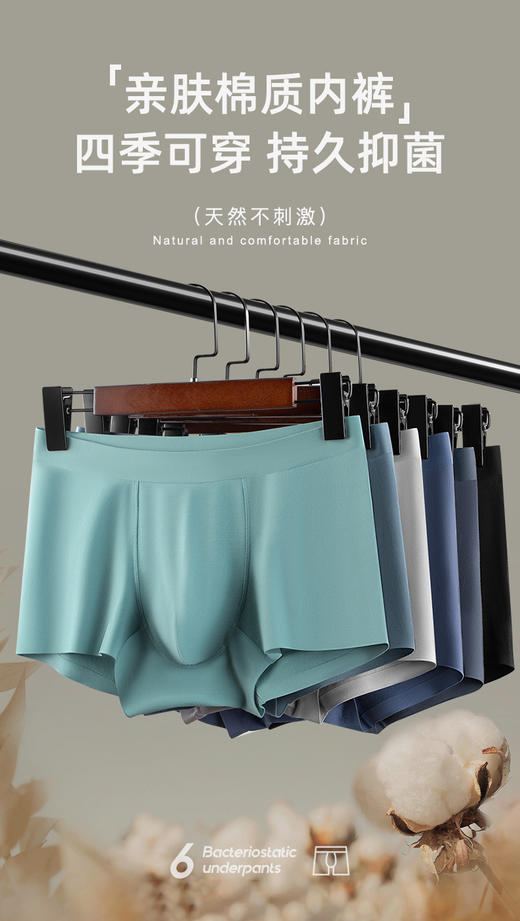 男士无痕抗菌内裤JK678 三条装 商品图0