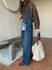 D121471冬日慵懒氛围感加绒阔腿牛仔裤藏肉显瘦女长裤 商品缩略图1