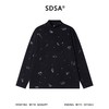 SDSA秋冬新款痞帅男装时尚泼墨印花立领长袖T恤百搭时尚打底衫 商品缩略图0