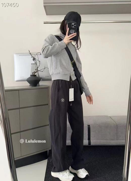 D121461加绒休闲卫裤松紧腰脚口设计收口显瘦大长腿女款长裤 商品图14