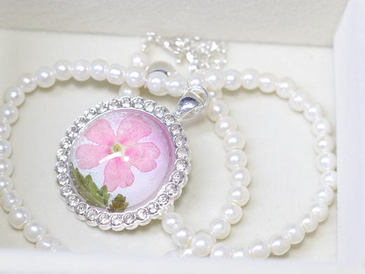 押花珍珠项链 商品图3