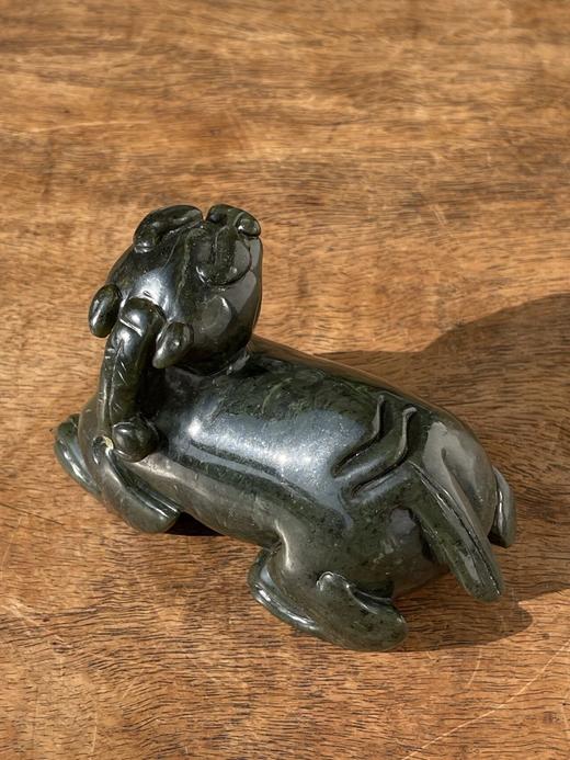 和田碧玉圆雕貔貅把玩件，顺丰包邮 商品图8