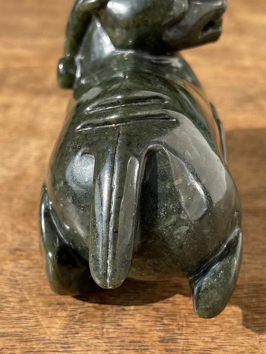 和田碧玉圆雕貔貅把玩件，顺丰包邮 商品图9