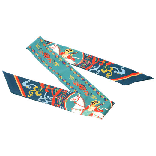 马年团团国风纹样丝巾带 商品图12
