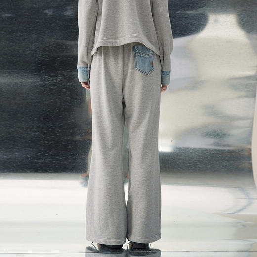 谜底喇叭裤长裤2026年春季新品松紧腰慵懒垂坠休闲裤女261MK0243 商品图2